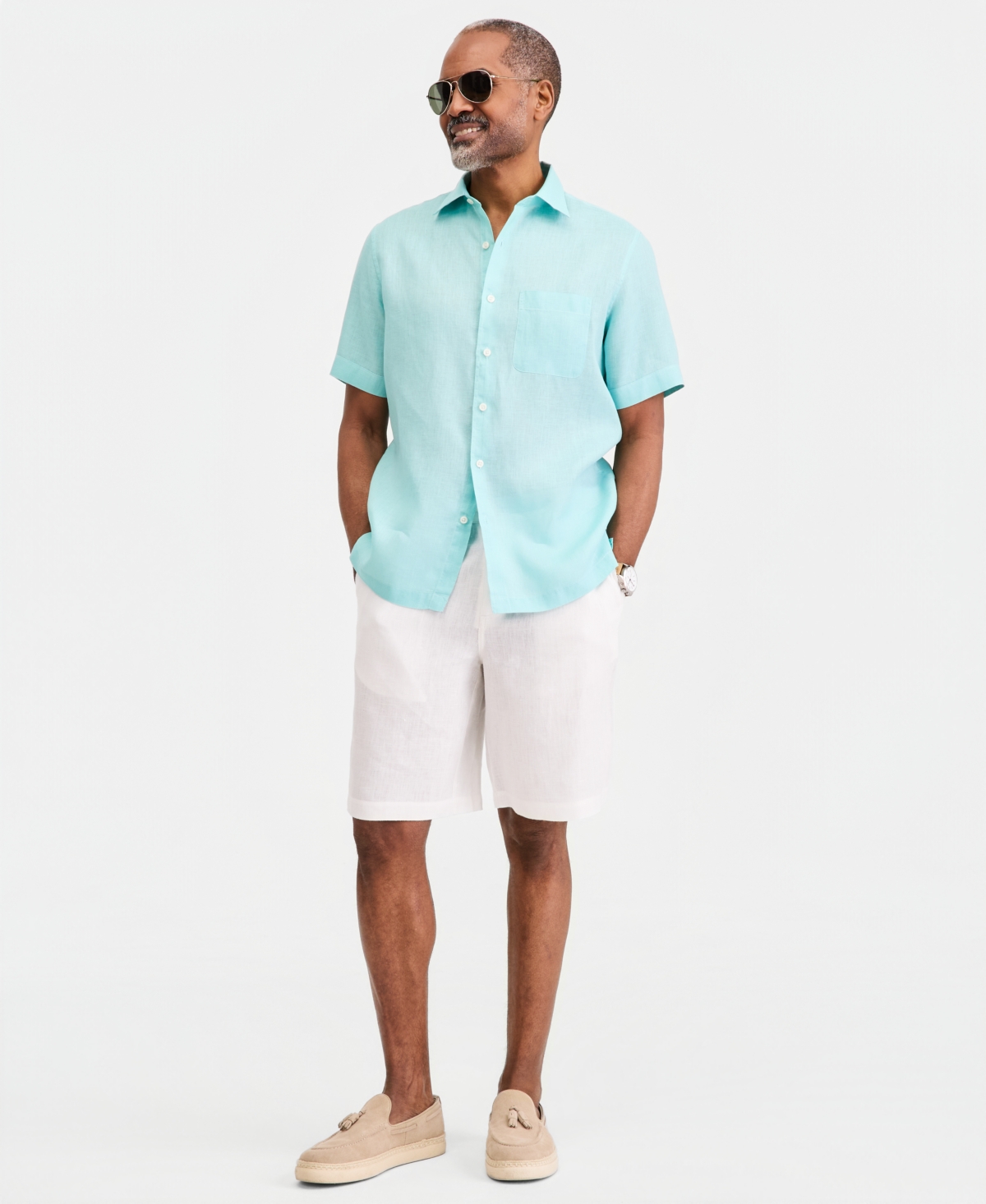 Club Room Men's 100% Linen Shirt