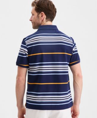 Men's Team Stripe Pique Polo Shirt