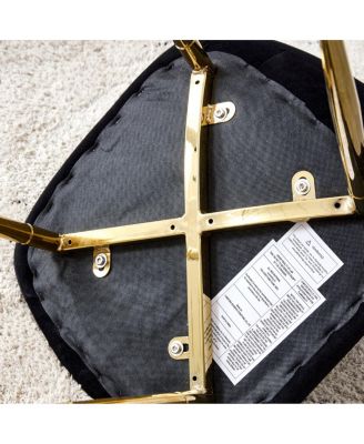 Modern Velvet Dining Chairs with Golden Legs (Set of 6)