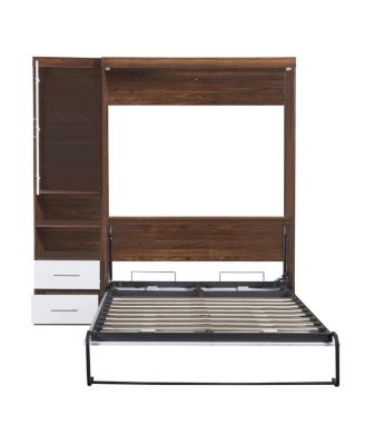 Full Size Murphy Bed Wall Bed with Cabinet