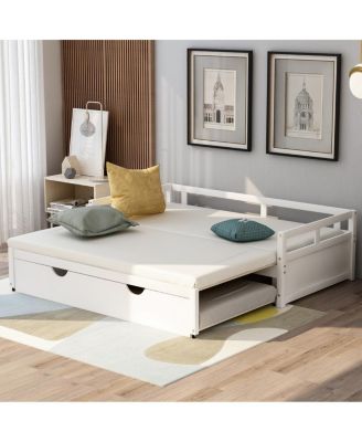 Extending Daybed with Trundle, Wooden Daybed with Trundle