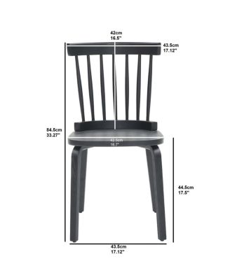 Streamdale Windsor Dining Chairs Set of 4, Wood Farmhouse Spindle Back, Black