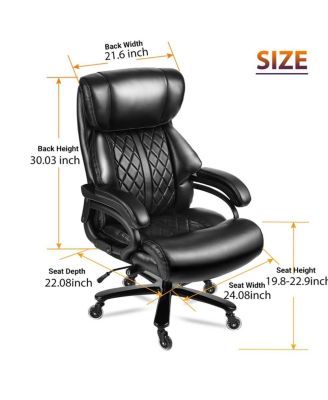 500lbs Big and Tall Office Chair for Heavy People Executive Computer Desk Chair