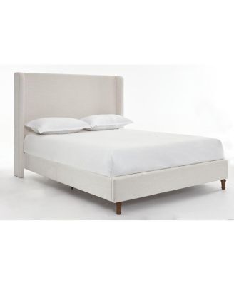Streamdale  Furniture Harper Tall Upholstered Bed - California King, Textured Ivory Canvas