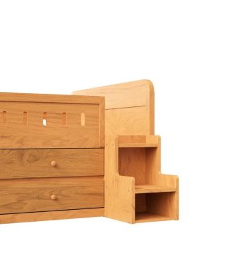 Wooden Full Size Bed with LED Light, Storage Drawers