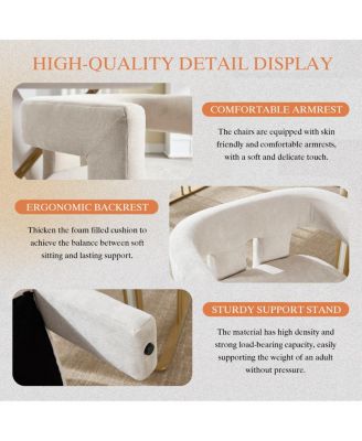 Contemporary Fabric Upholstered Accent/Dining Chair (2PC/SET)