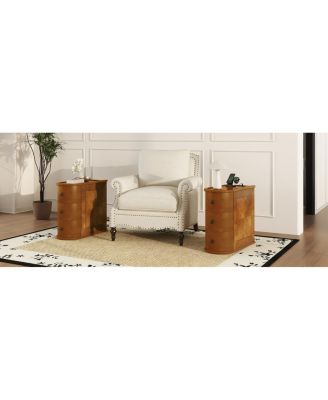 Streamdale Charging Station Sofa Side Table with Drawers, No Assembly Required