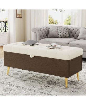 Streamdale Modern Upholstered Storage Ottoman Bench for Living Room, Bedroom