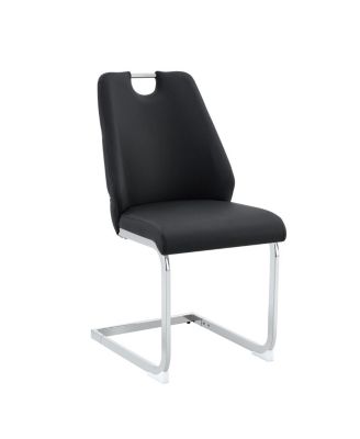 Modern PU Leather Dining Chair with Arched Back