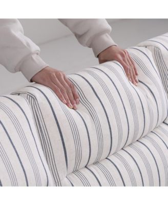 1-Seater Sofa with Solid Wood Legs, High-Resilience Foam & PP Cotton Backrest, Quick 20-Min Assembly, 220lb Capacity Living Room Accent Chair