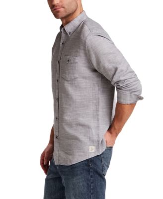 Men's Long-Sleeve Cotton Slub Pebble Dobby Shirt