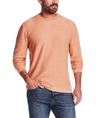 Men's Long-Sleeve Crewneck Twill Stonewash Sweater