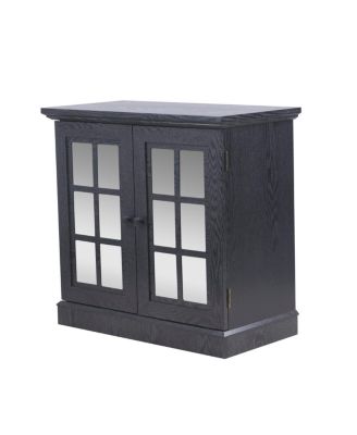 Storage sideboard cabinet with 2 mirrored doors & adjustable shelf