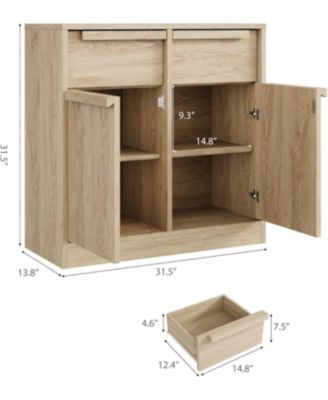 31.5" Sideboard Buffet Cabinet with 2 Drawers, Modern Coffee Bar Storage Cabinet