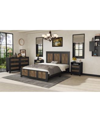 Streamdale 4-Piece Queen Farmhouse Set with Storage Nightstand & Dresser