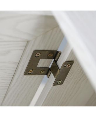 Storage Cabinet with 3 Mirrored Doors & Adjustable Shelves