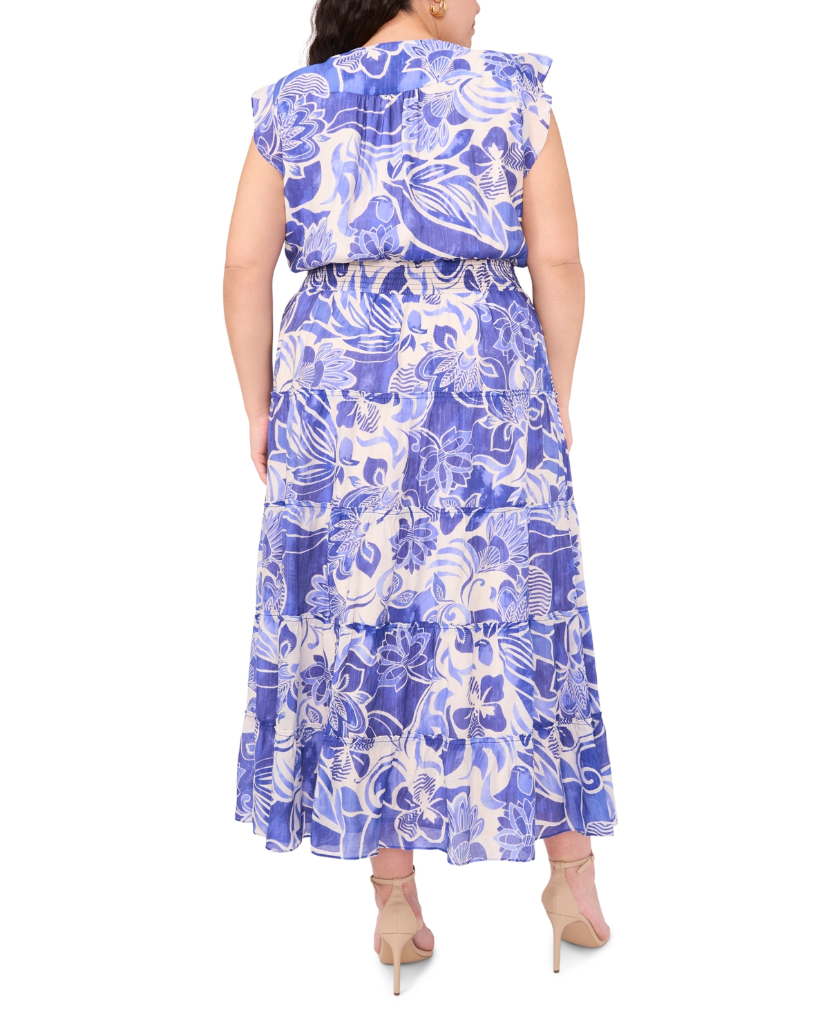 Msk Plus Printed Sleeveless Maxi Dress