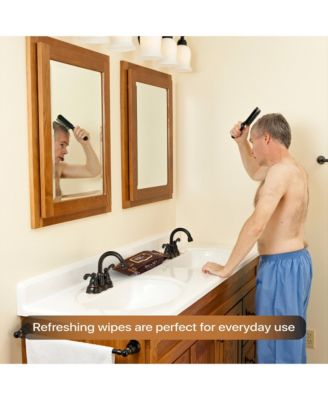 Full-Range Men's Grooming: 4-Piece Beard Care Set, Beard and Body Trimmer, Nose Trimmer, & Assorted Face and Body Wipes