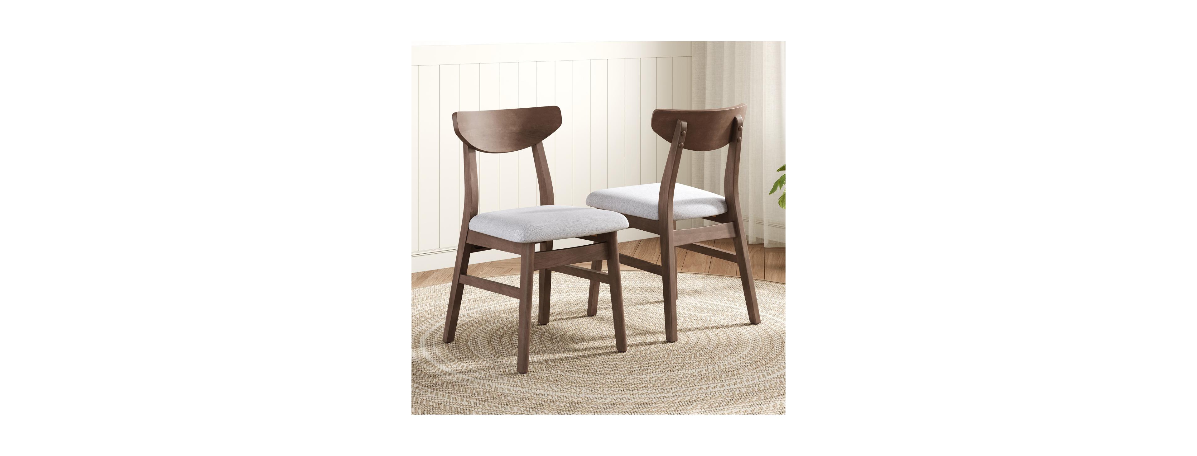 Streamdale Furniture Set of 2 Modern Scandinavian Chairs