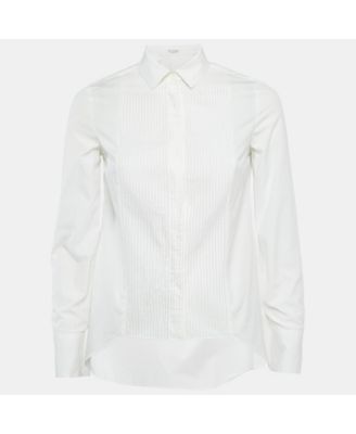Women's White Cotton Buttoned Shirt