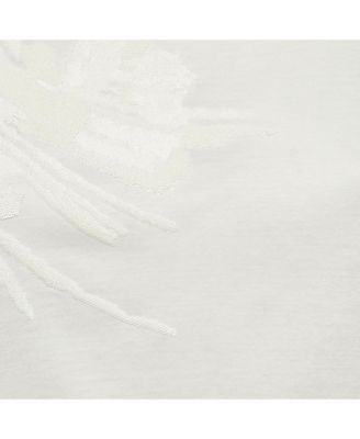 Women's White Sequin Embellished Jersey T-Shirt