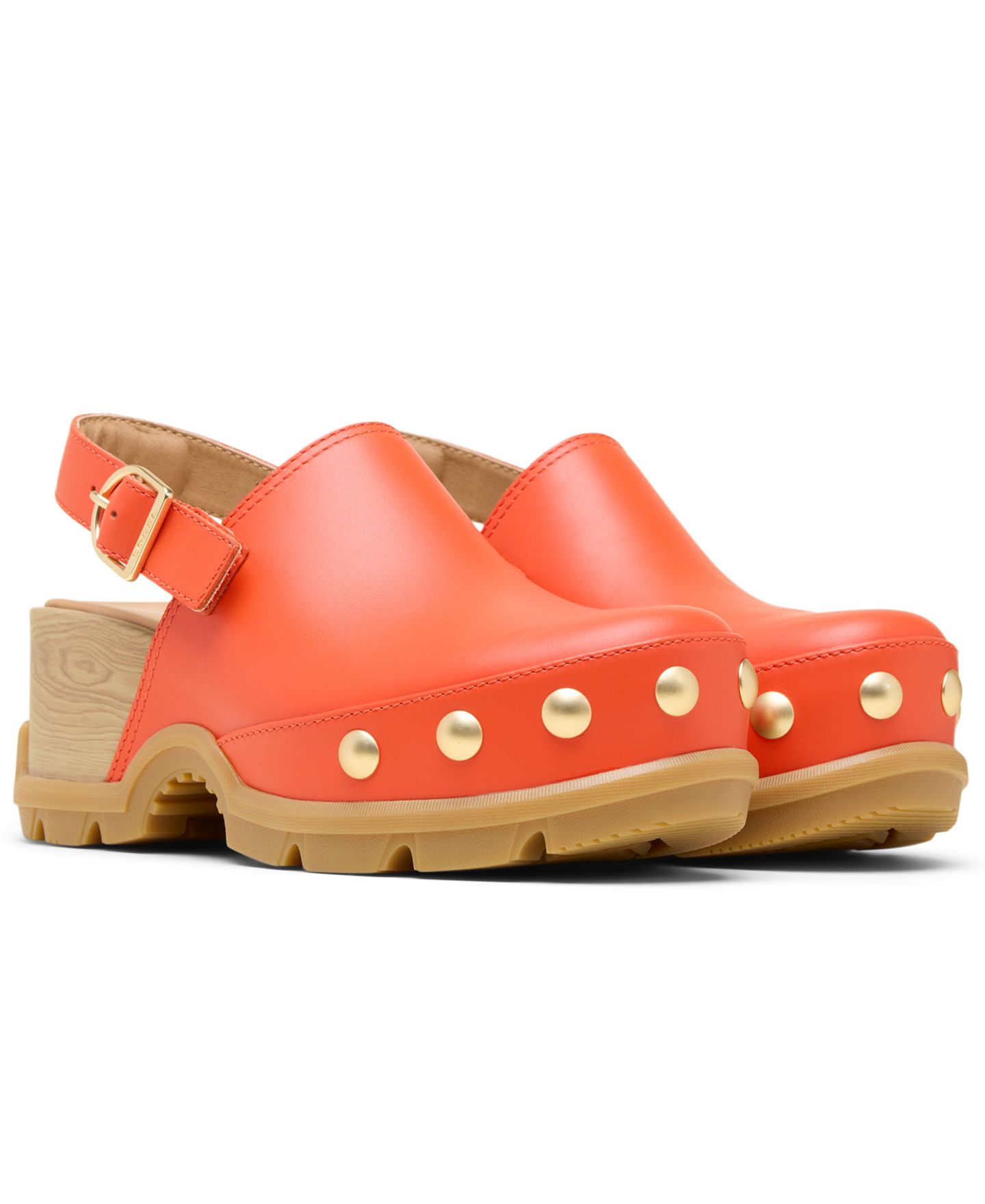 Женские сабо Sorel Roam'N RVT Studded, цвет: Малиновый / Карамельный — фото 6