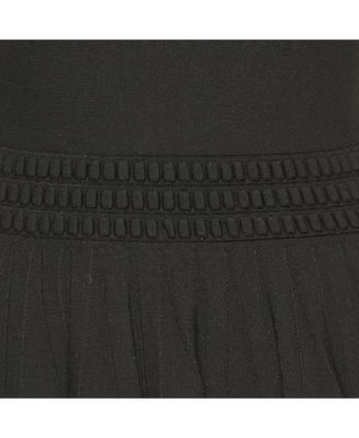 Women's Black Stretch Knit Flared Top