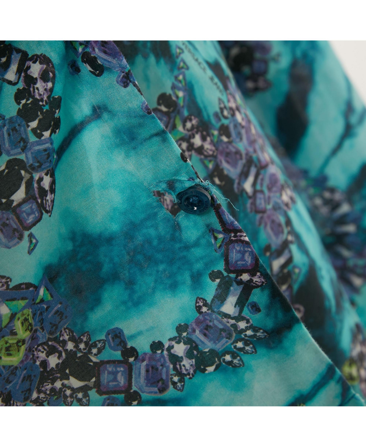 Pre-Owned Versace Women's Jeans Gems Print Cotton Shirt