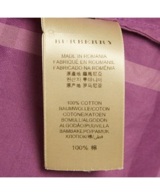 Women's Purple Checks Cotton Long Sleeve