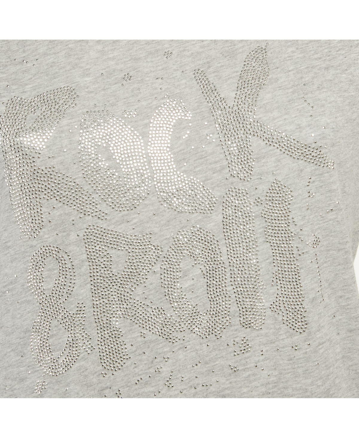 Pre-Owned Zadig & Voltaire Women's Grey Jersey Skinny Rnr Strass Top