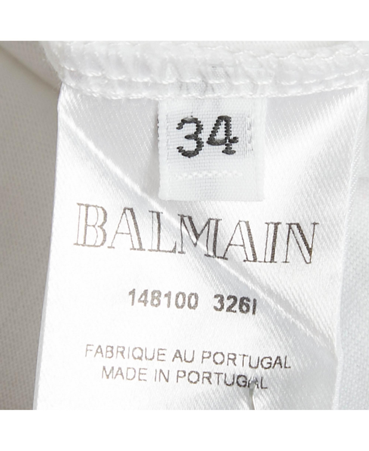 Pre-Owned Balmain Women's White Logo Print Jersey Sleeveless T-Shirt