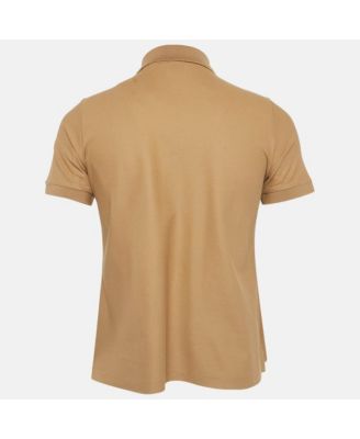 Women's Brown Logo Embroidered Pique Polo T-Shirt