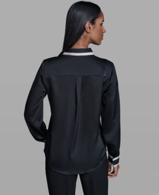 Women's Collared Long-Sleeve Top