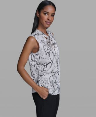 Women's Woven V-Neck Top