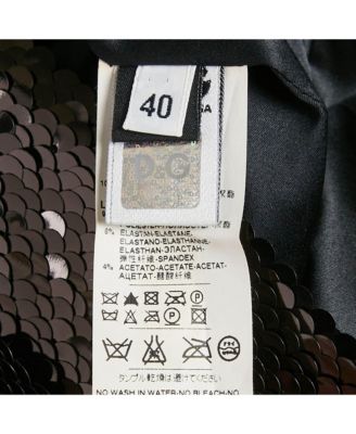 Women's Pre-Owned D&g Black Sequin Embellished Tulle Sheath Dress