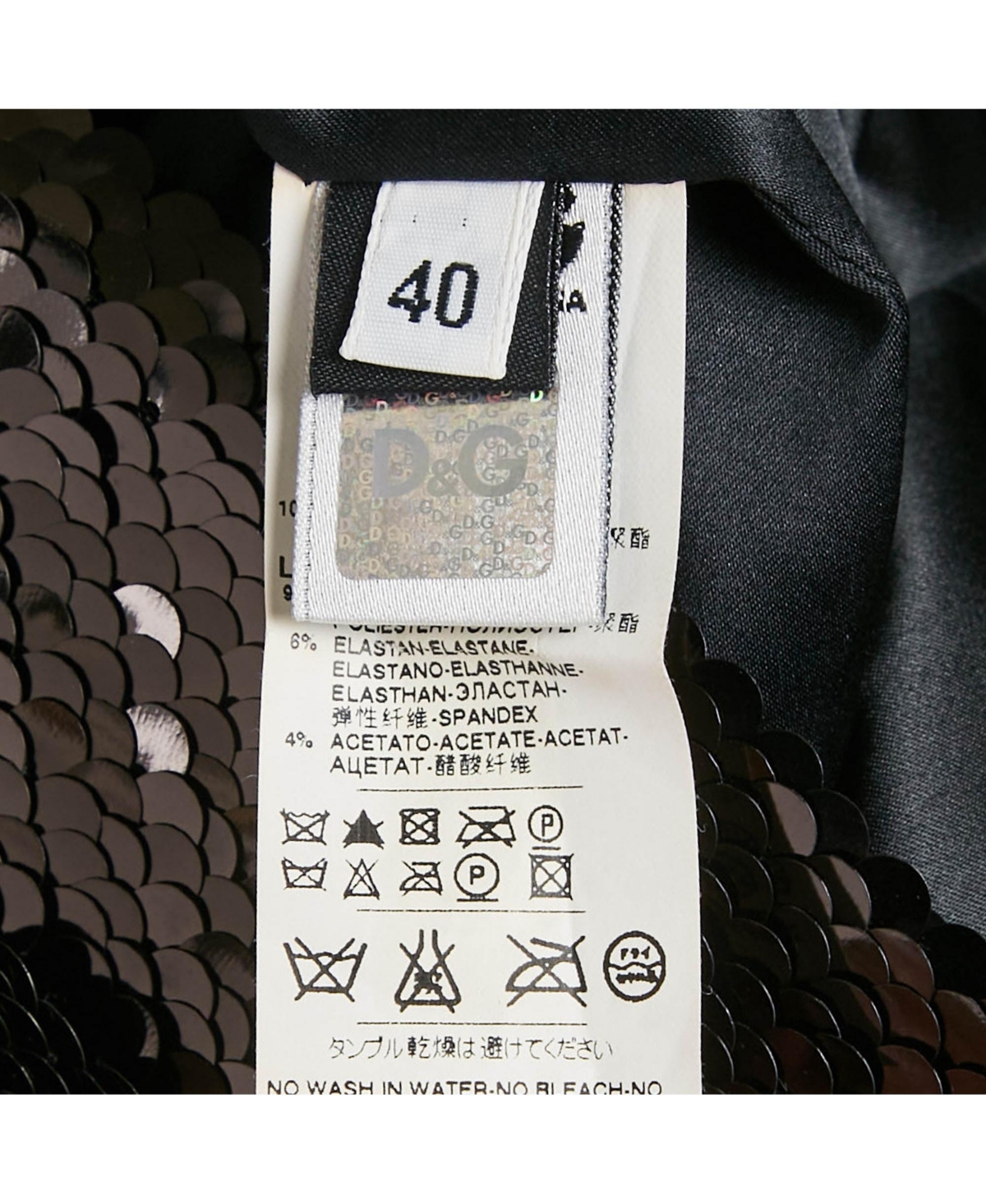 Pre-Owned Dolce & Gabbana Women's Pre-Owned D&g Black Sequin Embellished Tulle Sheath Dress