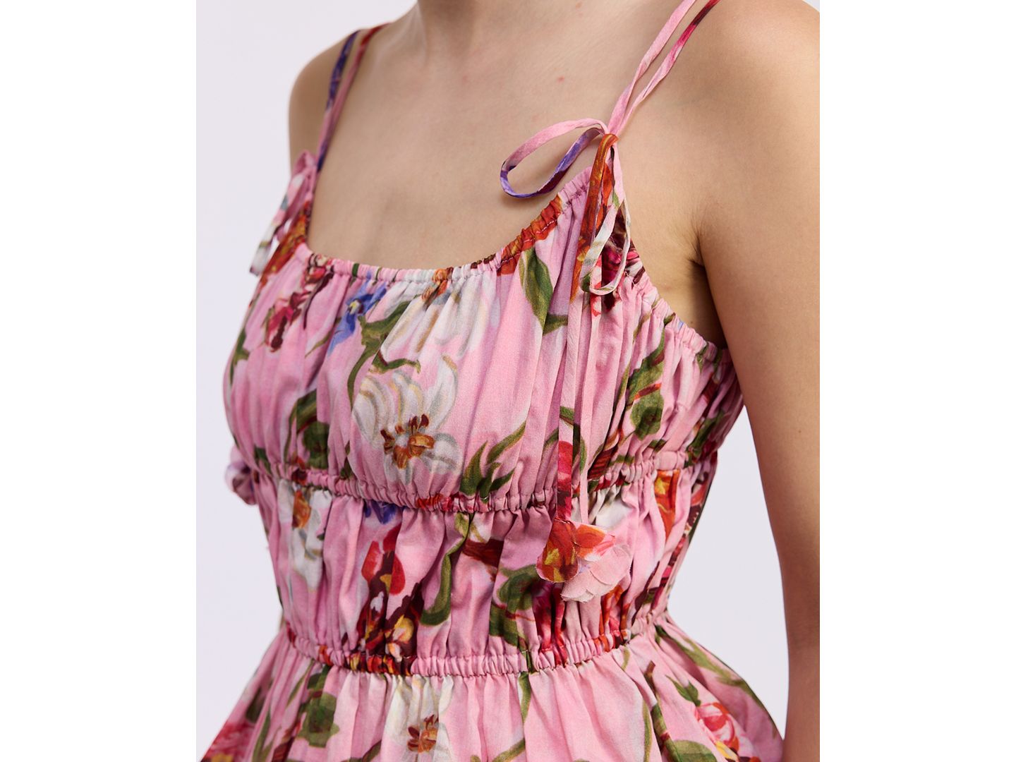 Женский топ En Saison Tusla Scoop Neck Peplum, цвет: Розовый разноцветный — фото 4