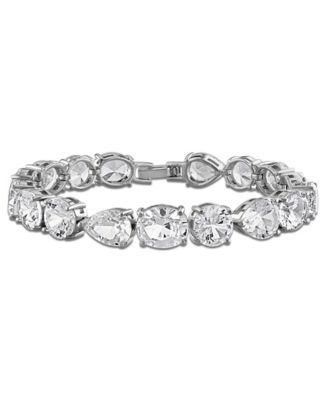 White Sapphire (45 ct. t.w.) Bracelet in Sterling Silver