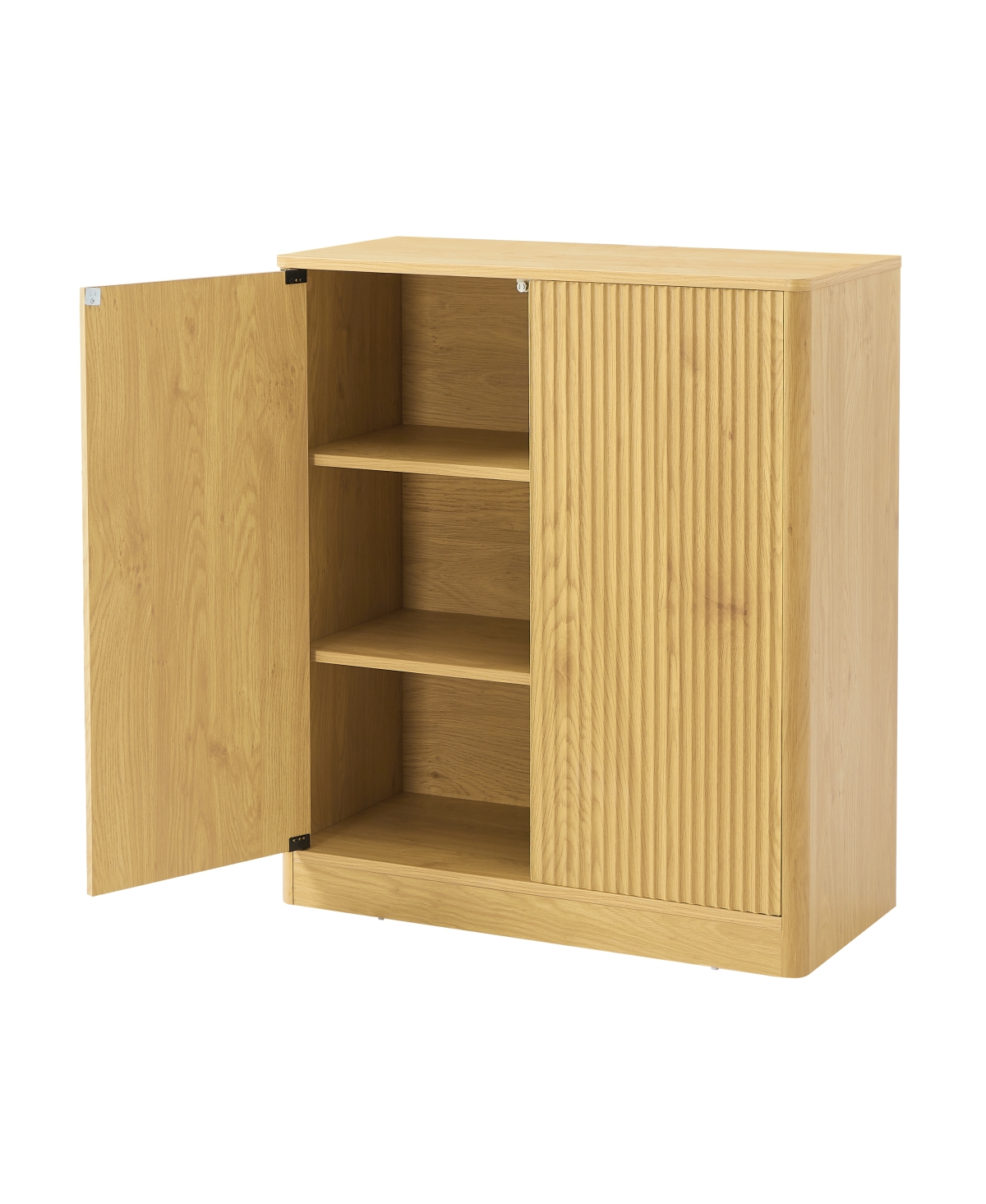 Streamdale Furniture 31.5" Modern Wavy Sideboard Cabinet with Curved Design, 2 Doors.