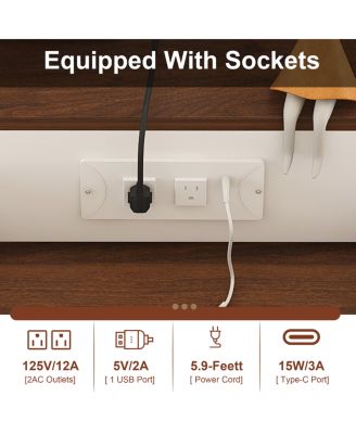 Kitchen Island Set with 4 Chairs, Extendable & Rotating Table, Retro Design