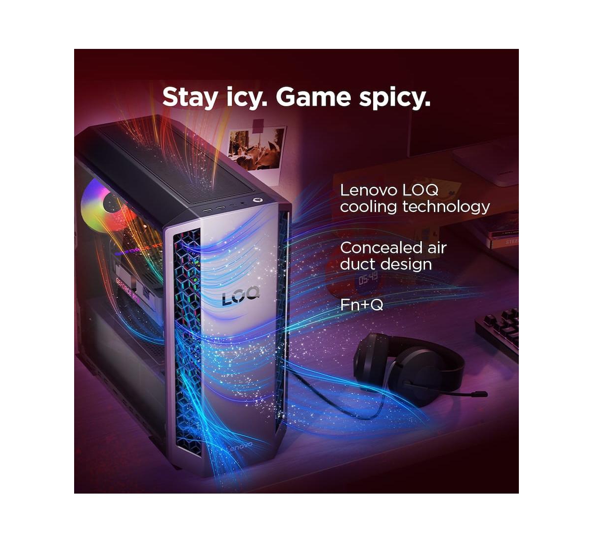 Lenovo Loq Tower Desktop Amd Ryzen 7 32GB Ram Nvidia GeForce Rtx 5060 Ti 1TB Ssd Storage Windows 11 Home - Silver