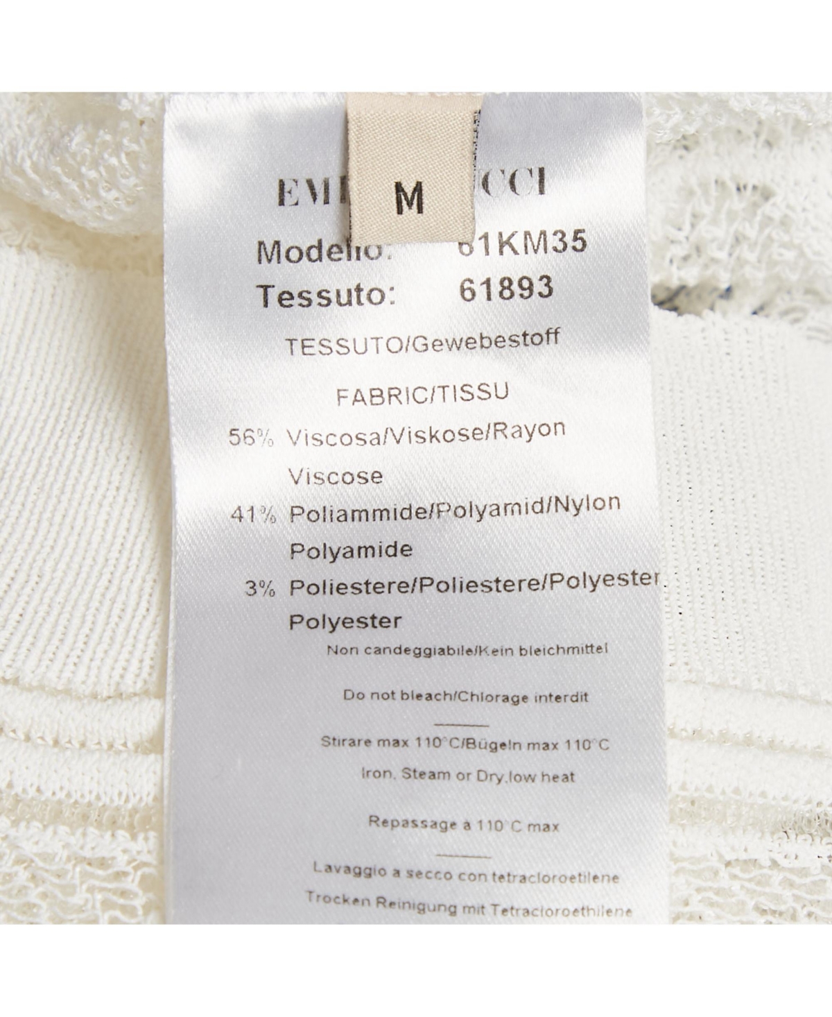 Pre-Owned Emilio Pucci Women's White Stretch Lace Sleeveless Sheer Top