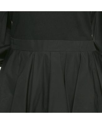 Women's Black Cotton Balloon Sleeve Top