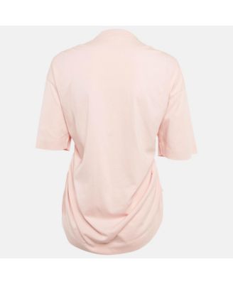 Women's Pink Jersey Shirring Detail Top