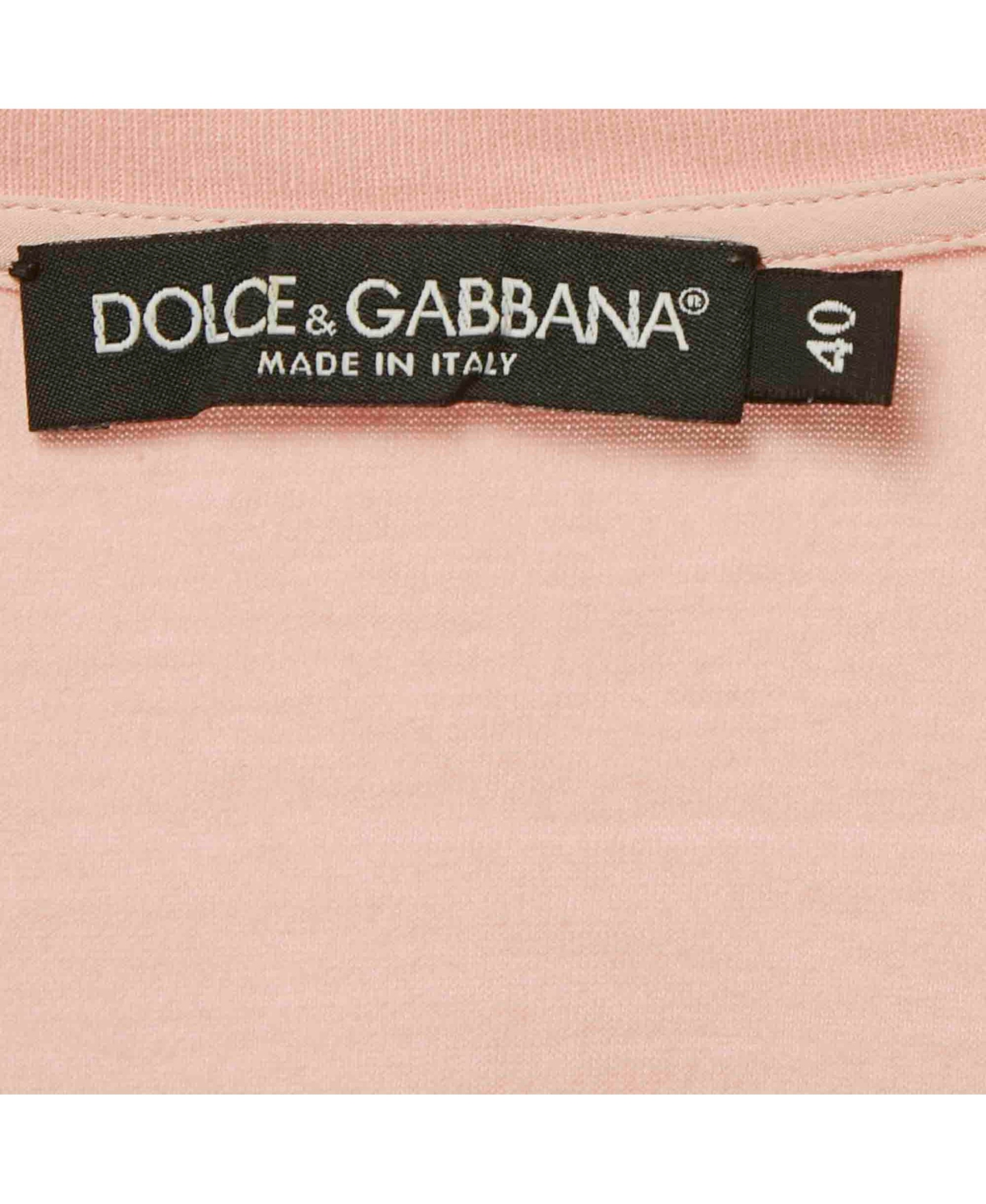Pre-Owned Dolce & Gabbana Women's Pink Floral Embroidered Jersey Tank Top