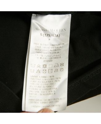 Men's Black Graffiti Logo Printed Cotton T-Shirt