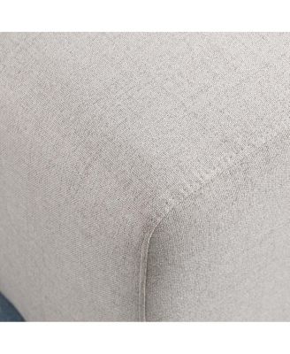 Beige Chenille Sofa Ottoman, 29.92" L x 29.92" W x 16.73" H