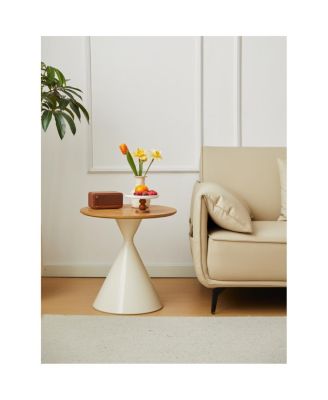 Elegant Double Cone Coffee Table Set with Wood Veneer Tops