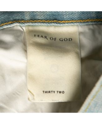 Men's Blue Distressed Denim Zipped Hem Slim Fit Jeans