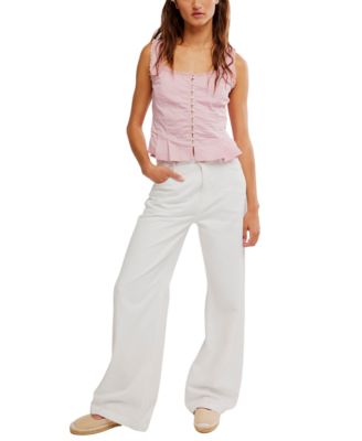 Women's Bridgette Corset Scoop Neck Solid Top